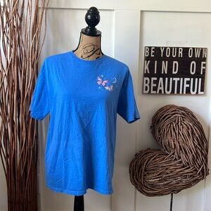 Find Love In Nature Blue Shirt Sleeve Tee Shirt